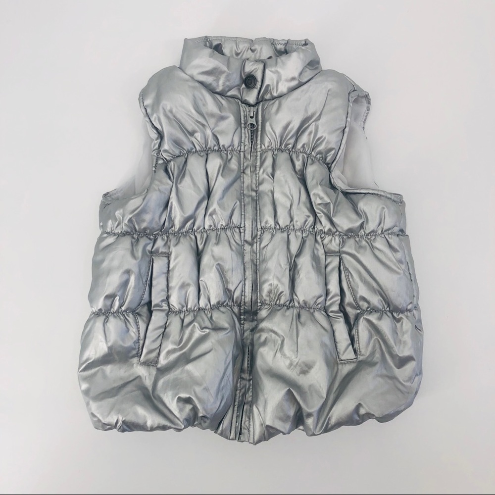 Buffalo David Bitton girls silver gray puffer vest